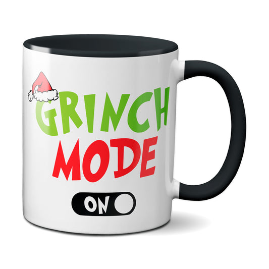 Weihnachten "Grinch Mode On"  - lustig - Tasse - Kaffeebecher (Schwarz)