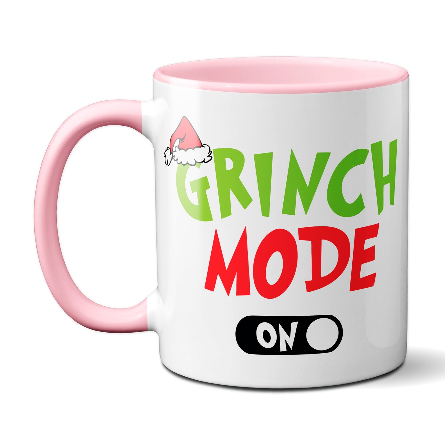 Weihnachten "Grinch Mode On"  - lustig - Tasse - Kaffeebecher (Rosa)