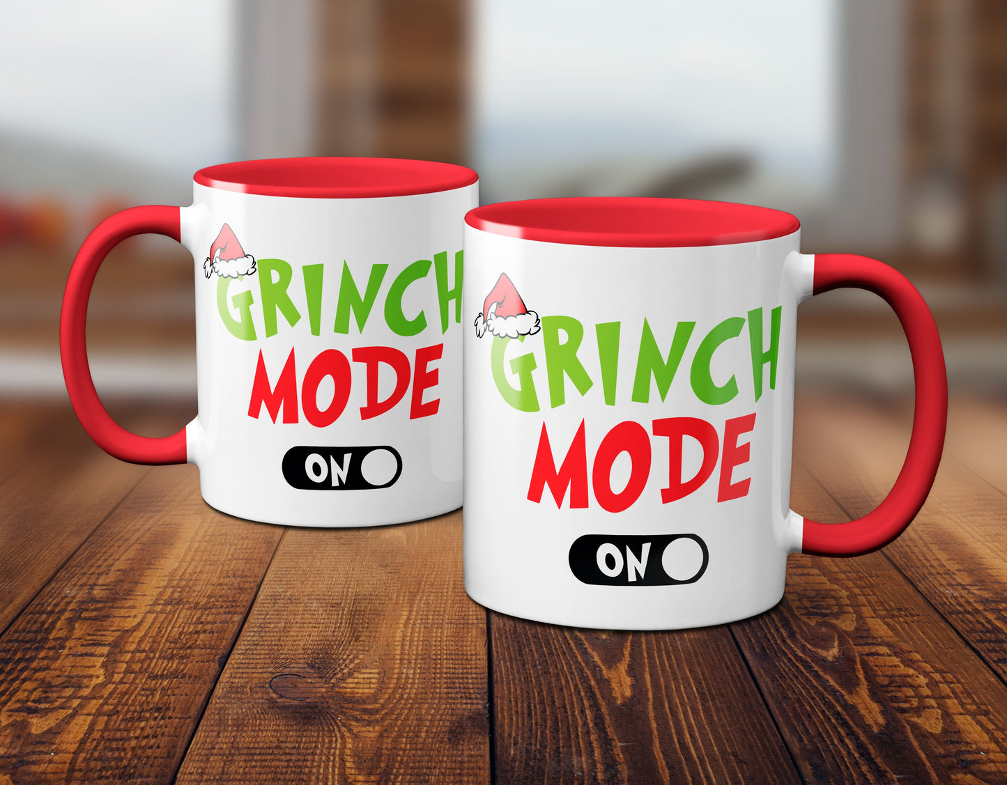 Weihnachten "Grinch Mode On"  - lustig - Tasse - Kaffeebecher (Rot)