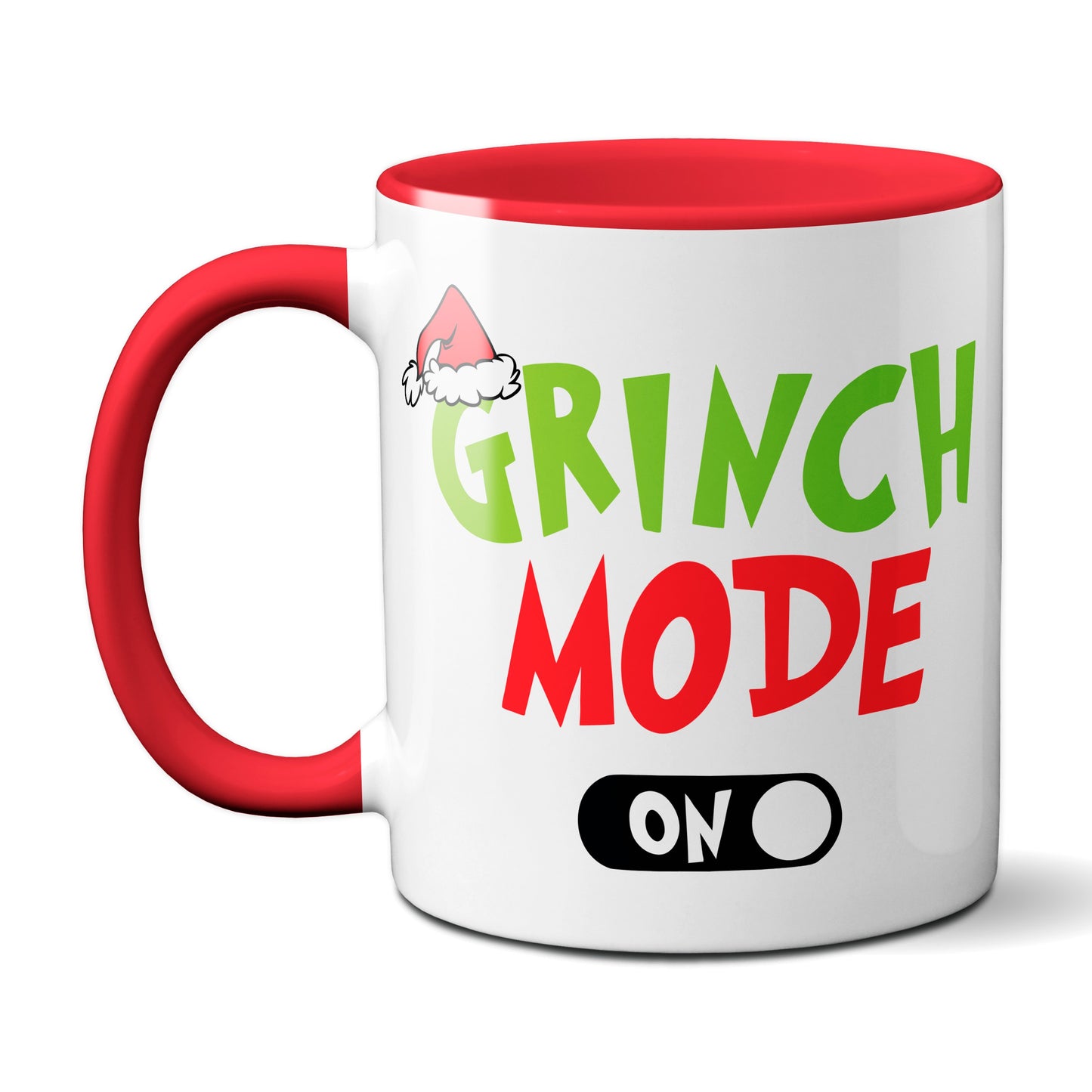 Weihnachten "Grinch Mode On"  - lustig - Tasse - Kaffeebecher (Rot)
