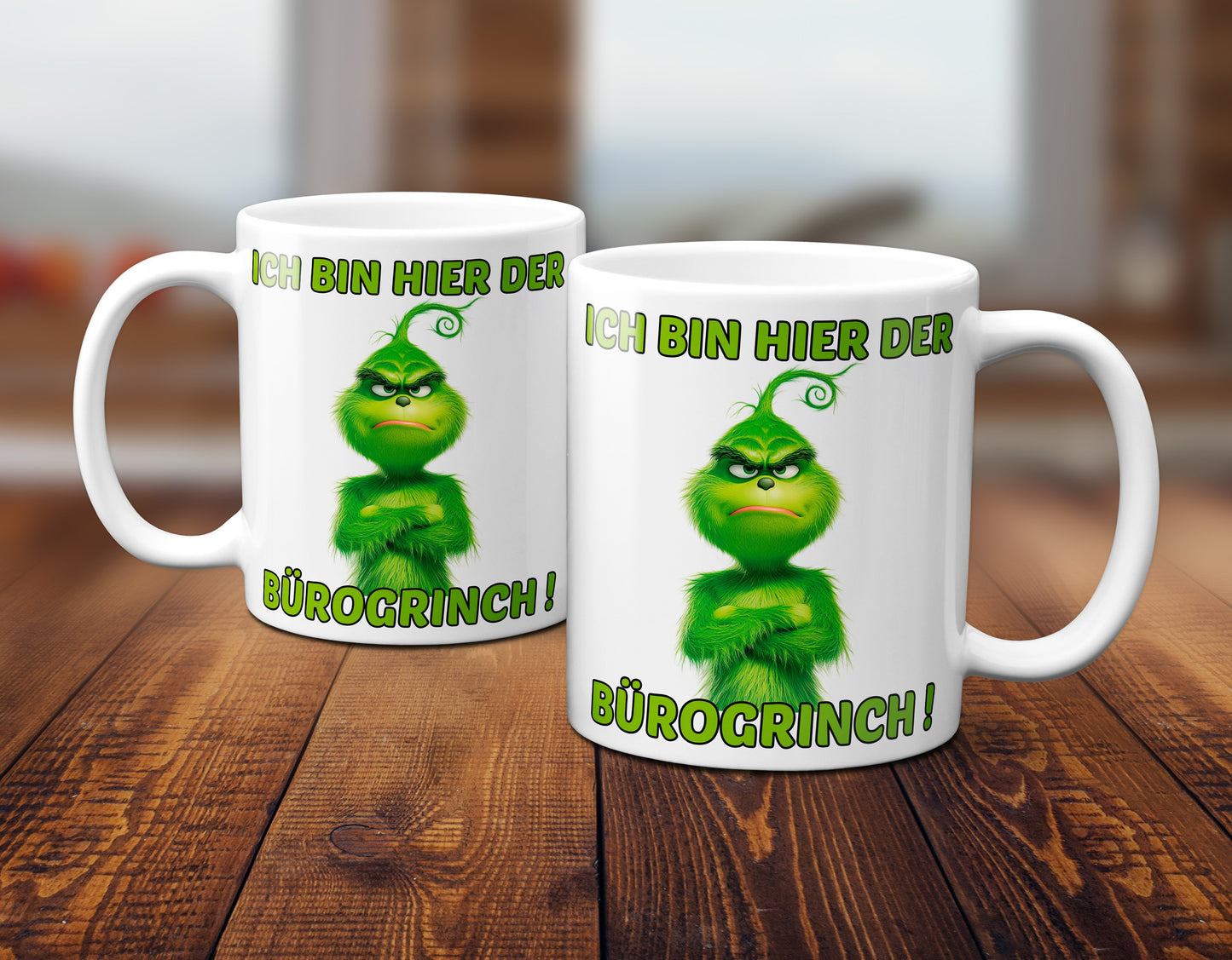 Weihnachten "Bürogrinch"  - lustig - Tasse - Kaffeebecher (Weiß)