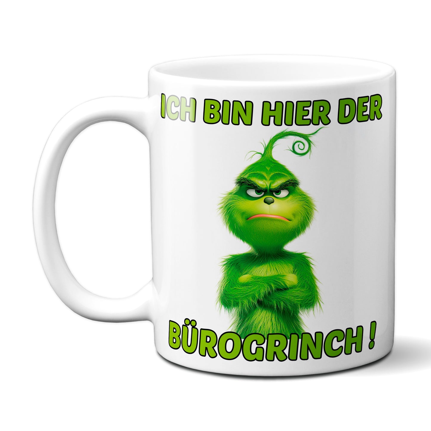 Weihnachten "Bürogrinch"  - lustig - Tasse - Kaffeebecher (Weiß)