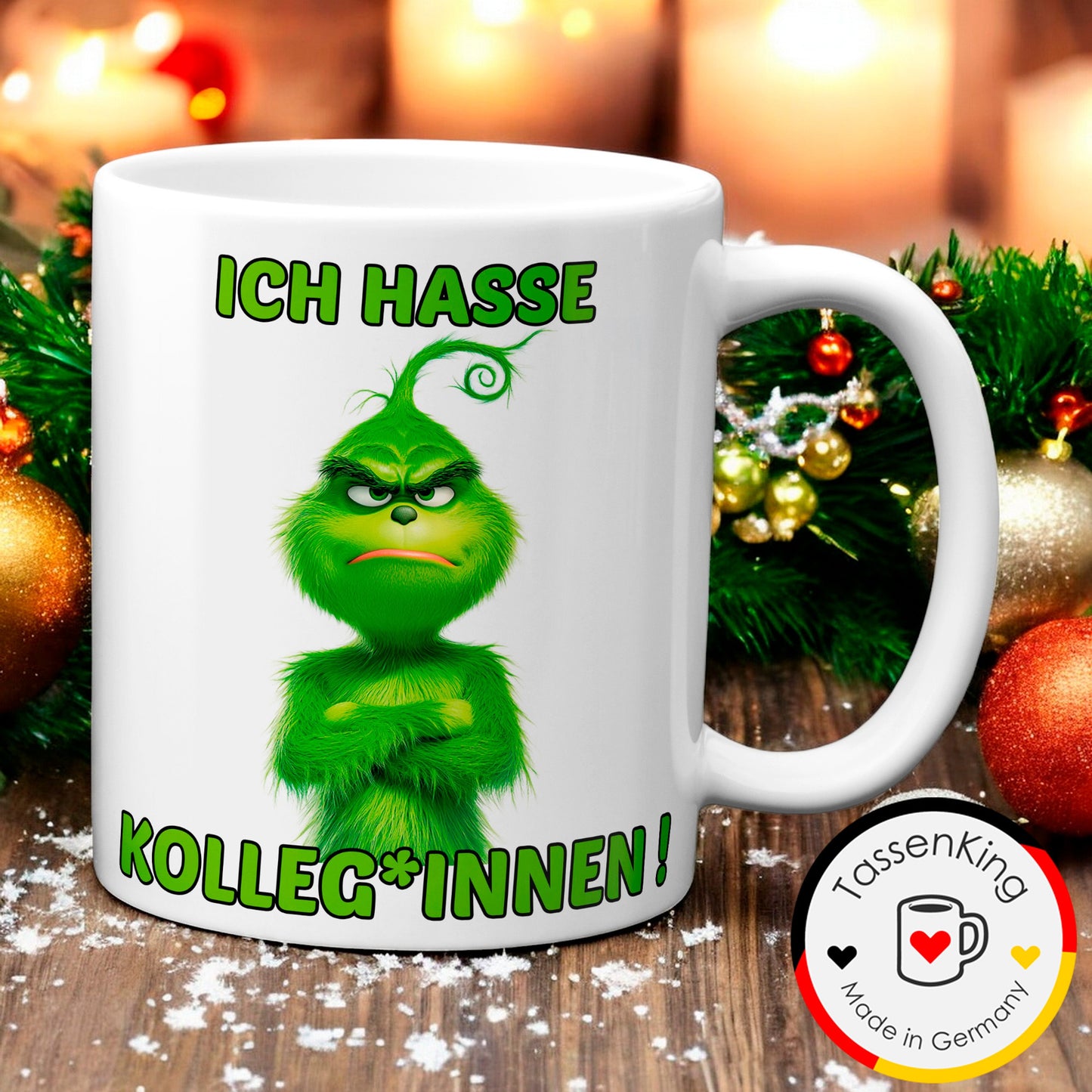 Weihnachten "Hasse Kolleg*innen"  - lustig - Tasse - Kaffeebecher (Weiß)