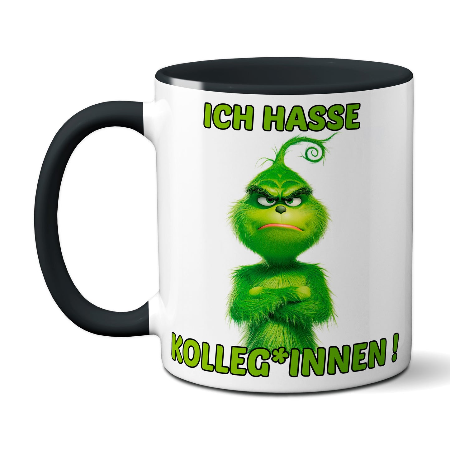 Weihnachten "Hasse Kolleg*innen"  - lustig - Tasse - Kaffeebecher (schwarz)