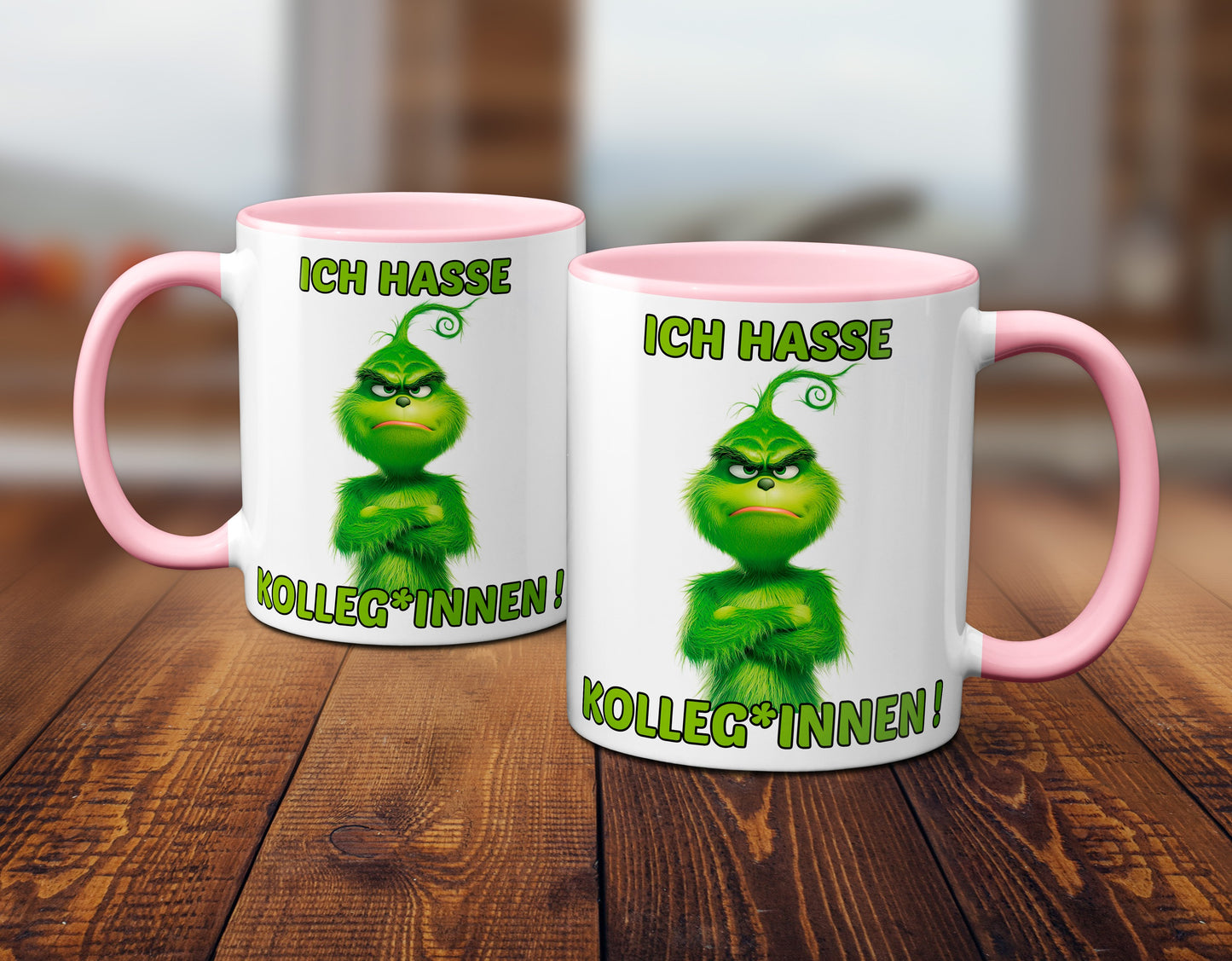 Weihnachten "Hasse Kolleg*innen"  - lustig - Tasse - Kaffeebecher (rosa)