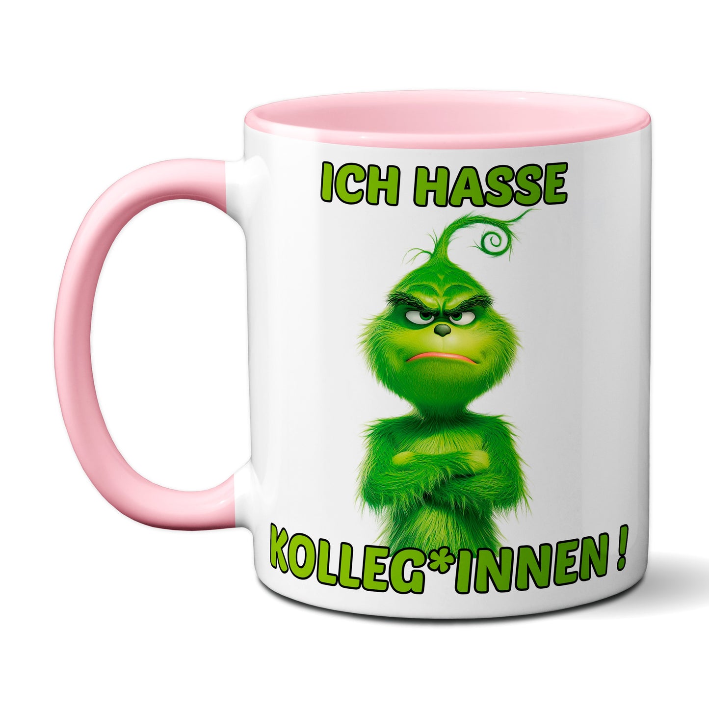 Weihnachten "Hasse Kolleg*innen"  - lustig - Tasse - Kaffeebecher (rosa)
