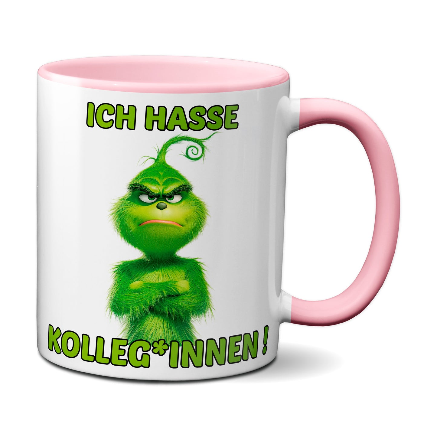 Weihnachten "Hasse Kolleg*innen"  - lustig - Tasse - Kaffeebecher (rosa)