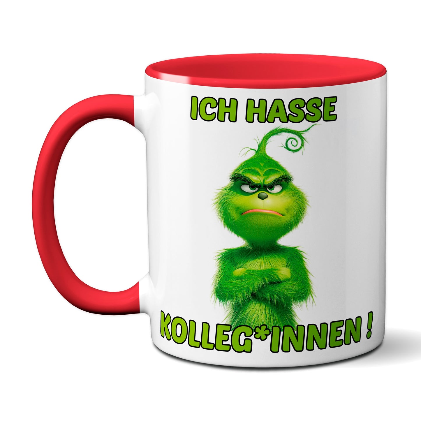 Weihnachten "Hasse Kolleg*innen"  - lustig - Tasse - Kaffeebecher (rot)
