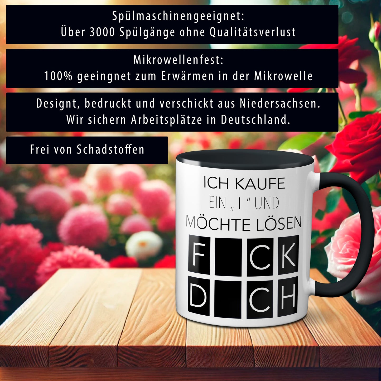 Ich kaufe ein I und möchte lösen - Fick Dich (schwarz)
