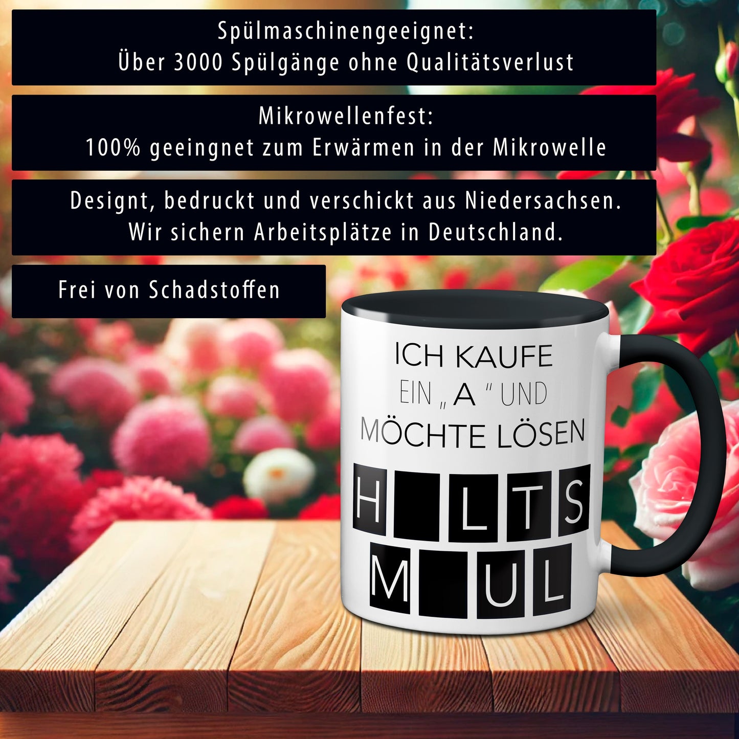 Ich kaufe ein A und möchte lösen - Halts Maul (schwarz)