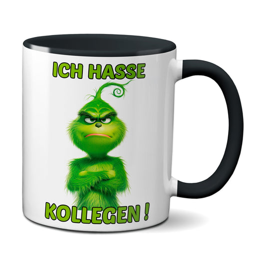 Weihnachten "Hasse Kollegen"  - lustig - Tasse - Kaffeebecher (Schwarz)