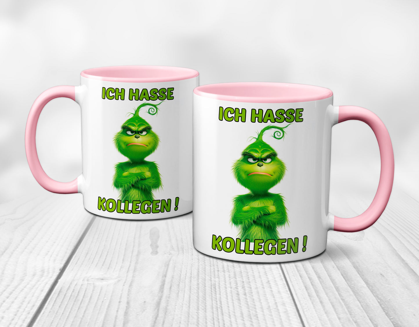 Weihnachten "Hasse Kollegen"  - lustig - Tasse - Kaffeebecher (Rosa)