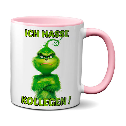 Weihnachten "Hasse Kollegen"  - lustig - Tasse - Kaffeebecher (Rosa)