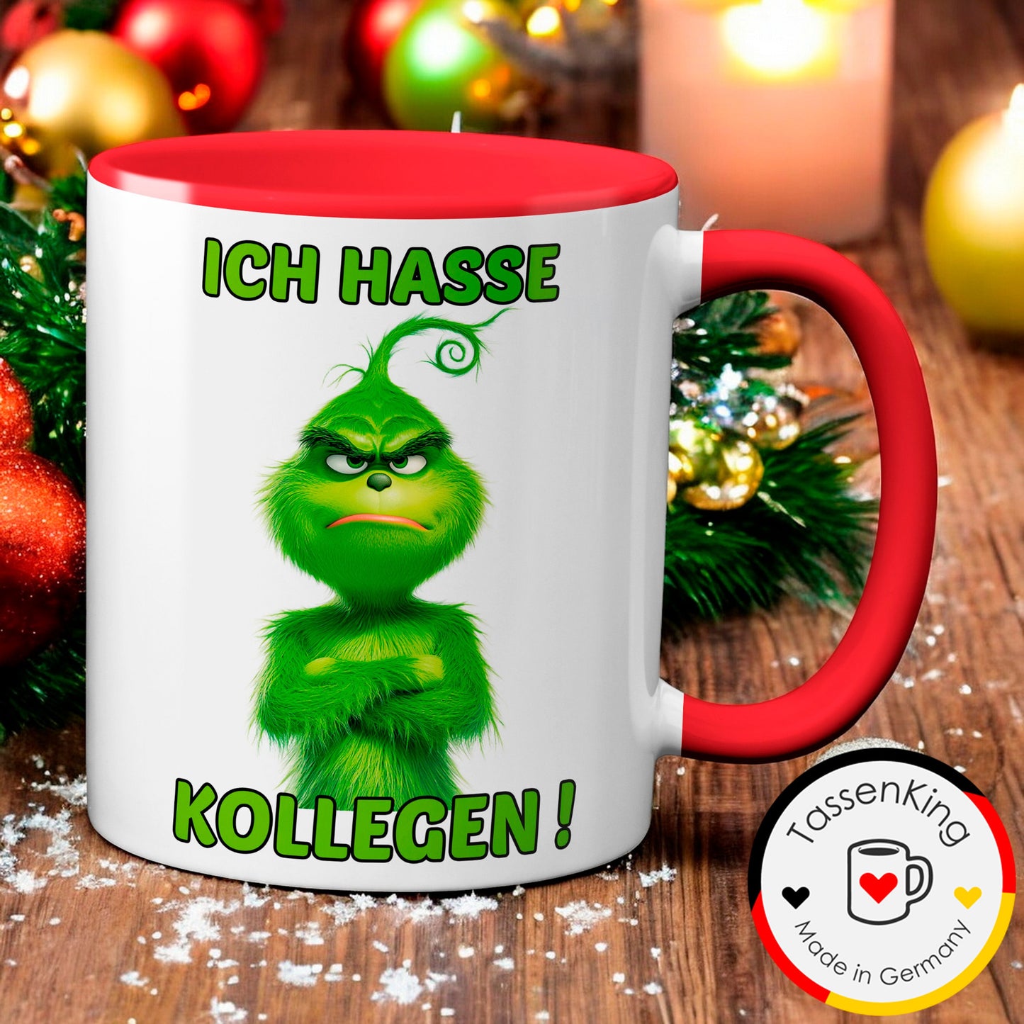 Weihnachten "Hasse Kollegen"  - lustig - Tasse - Kaffeebecher (Rot)
