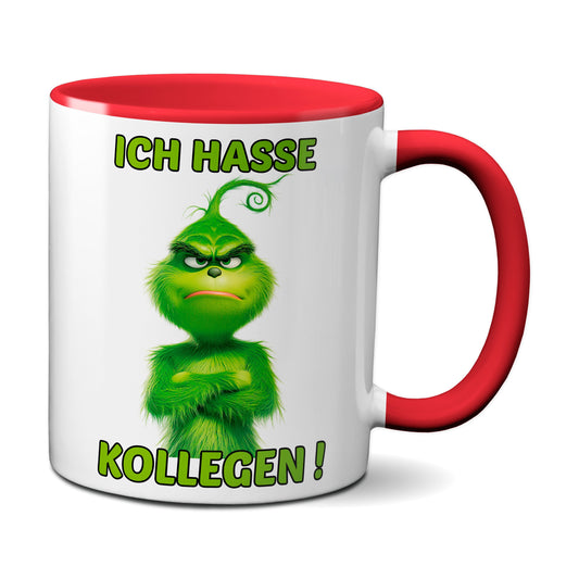 Weihnachten "Hasse Kollegen"  - lustig - Tasse - Kaffeebecher (Rot)