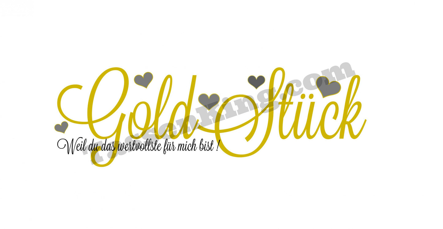 Goldstück - Tasse mit Spruch - bedruckte Tasse